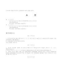 소장 (청구이의의소) 소장 (청구이의의소)